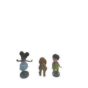 Lot of 4 Disney Junior Frenchy Dog, JoJo & Bree 3.5" Action Figures Set Of 3